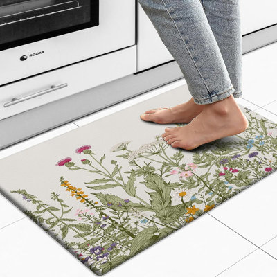 Tapis floral antidérapant antidérapant