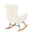 La chaise berçante en tissu, structure en métal, offre un espace confortable pour une expérience confortable