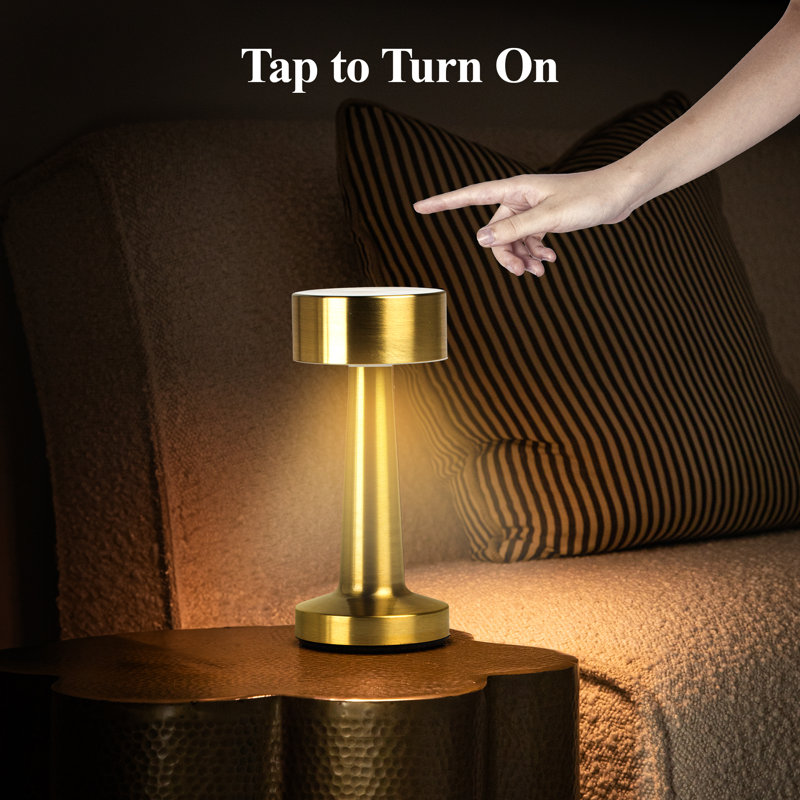 Bell + Howell Chelsea Table Lamp 2 Pack Led Rechargeable, Gold
