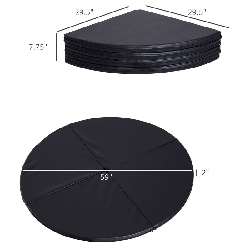Tapis de pole dance pliable, 5 cm d'épaisseur, 1,5 m de large, noir. Fabriqué en mousse. Housse imperméable. Compatible avec plusieurs bases. Parfait pour les danseuses débutantes à domicile. Dimensions : 1 x 1,5 m. Tapis noir. Grande durabilité. Résistant à diverses utilisations.