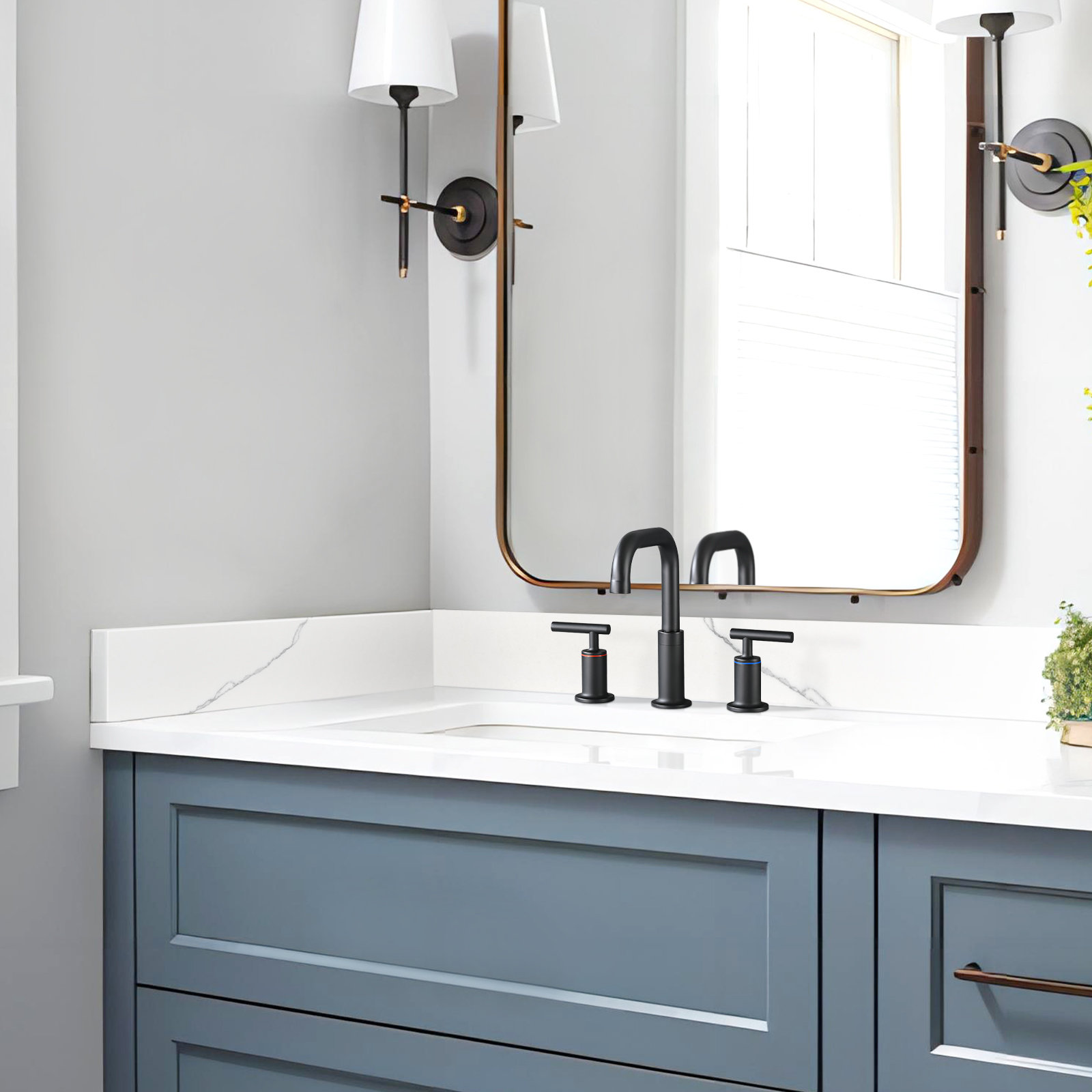 Bohuang 21-inch Calacatta Luna Sidesplash For Bathroom Vanity Top | Wayfair