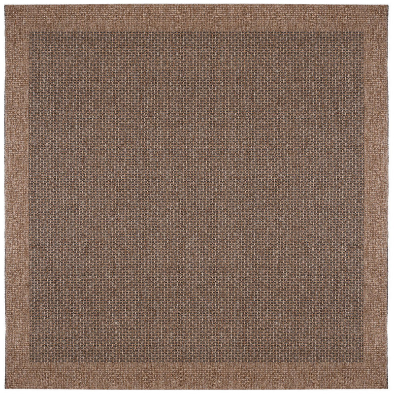 Tapis beige / noir Ahders, Carré 7 pi 7 po