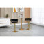 Chaises pivotantes réglables confortables en polyester noir pour cuisine moderne
