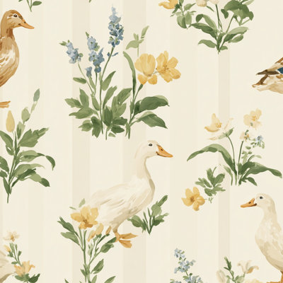 Papier peint pastel mural Ducks
