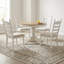 Ensemble de table de salle à manger extensible 5 pièces avec chaises à dossier échelle - Retro Farmhouse Kitchen Furniture-1740668755