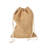 Metal Tibetan Inspired Indoor Outdoor Gold Decorative Bells With Brown Jute Rope And Canvas Drawstring Tote Set