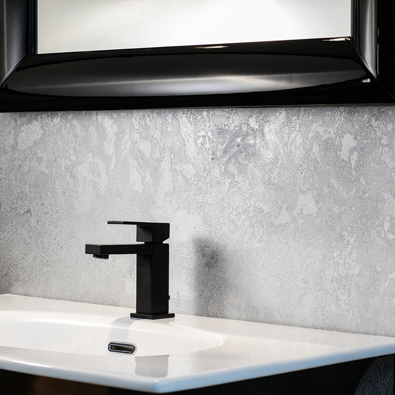 Devon Bathroom Faucet 6" + Universal Click-clack Drain – Matt Black, Brushed Nickel
