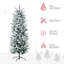 Grand arbre de Noël artificiel enneigé HOMcom 6 pi avec 477 branches de neige
