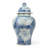 Blue and White Lidded Jar