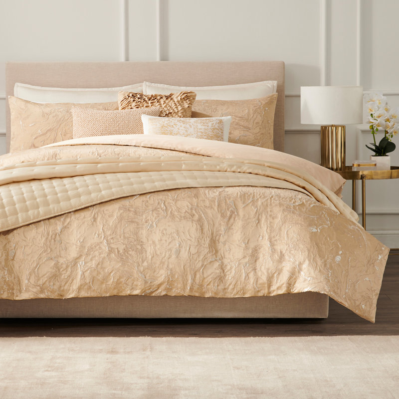 Liquid Marble Duvet Cover, King Duvet Cover, Gray