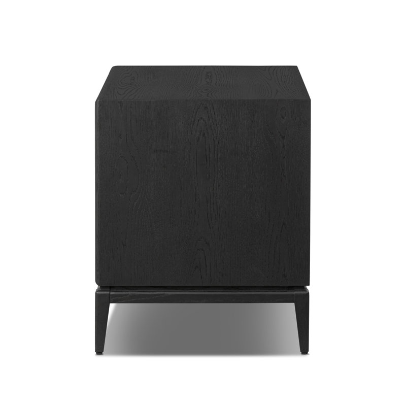 Rosenell Closed Nightstand, Black