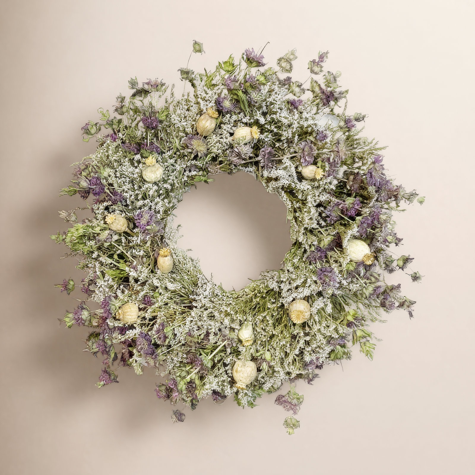 Handcrafted Dried Wreath, 26" H x 26" W x 5" D