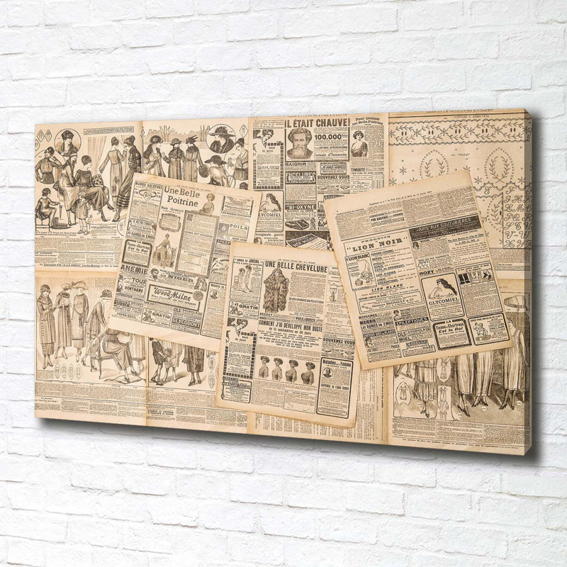The Old Newspaper - Wrapped Canvas Print