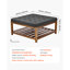 Grande table basse carrée avec repose-pieds 400 LBS