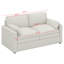 6 Seats Sofa Set, 3 Pieces Oversized Cozy Sofa Set With Double Plush Cushion, Comfy Upholstered Cloud Couches-2129236729