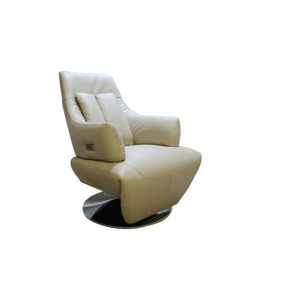 Bernardo Leather Swivel Power Recliner