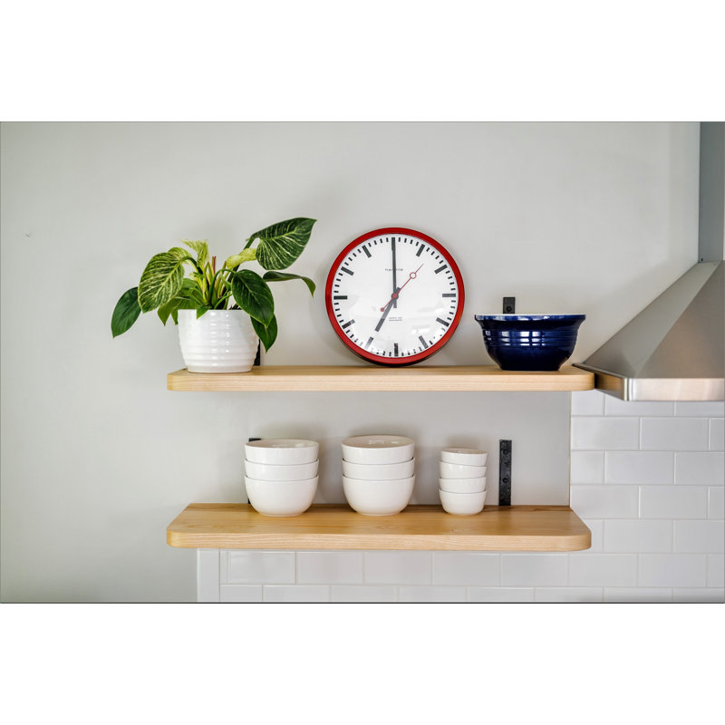 Metal Wall Clock, Red