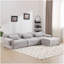 Combinaison modulaire, forme de joint en bambou, fauteuil, très grande compression et assise profonde en chenille 3 + 1 places (avec 3 coussins)-358227387