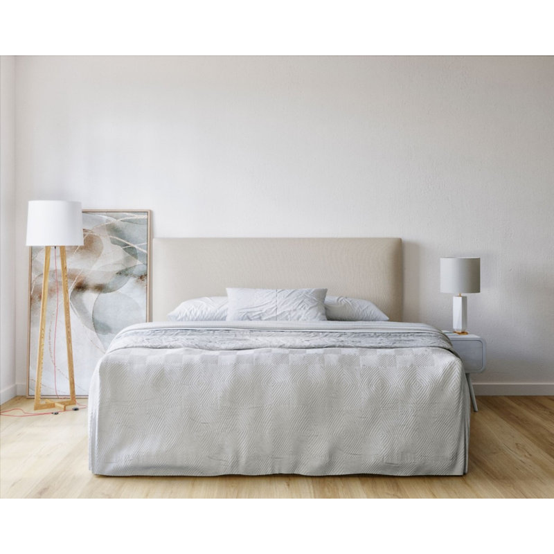 , Lit plateforme Alnetia beige, Grand