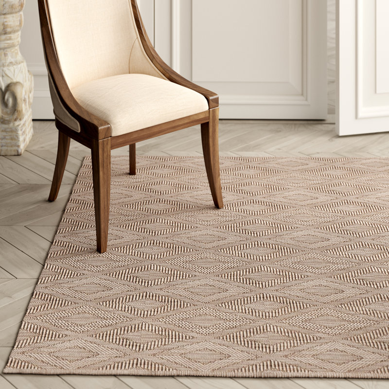 Tapis intérieur / extérieur beige Davy, Rectangle 6 pi 7 po x 9 pi 6 po