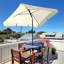 200 cm W X 125 cm D Beach Parasol with Pulley Lift