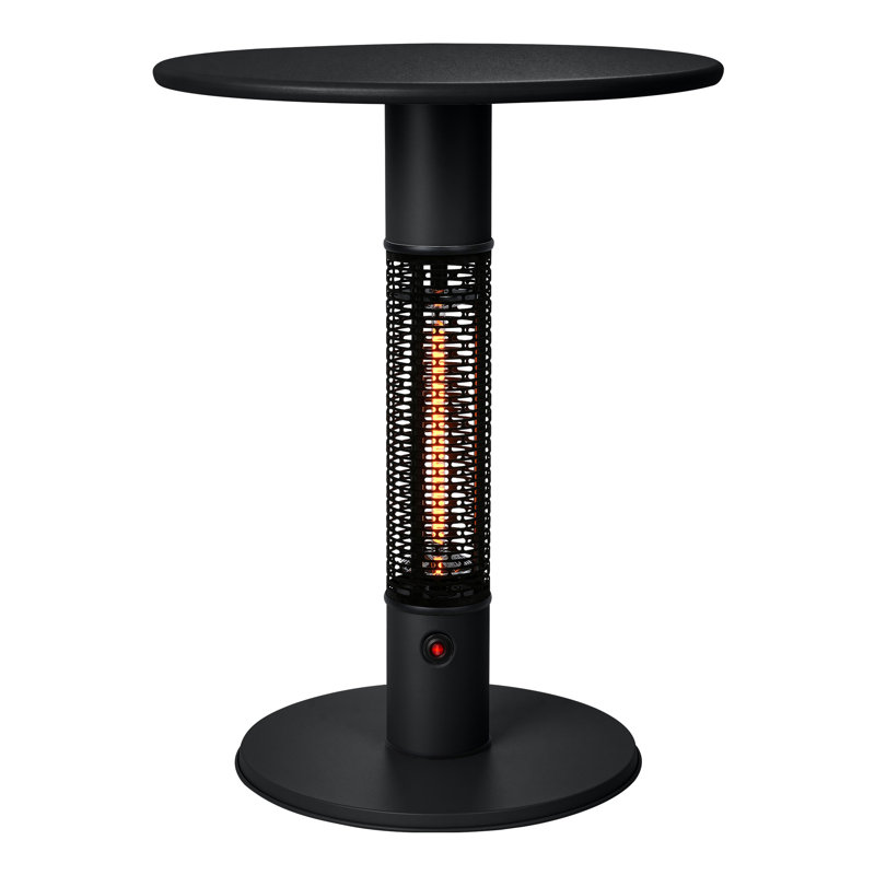 Chauffe-terrasse électrique portatif pour l'extérieur, Black