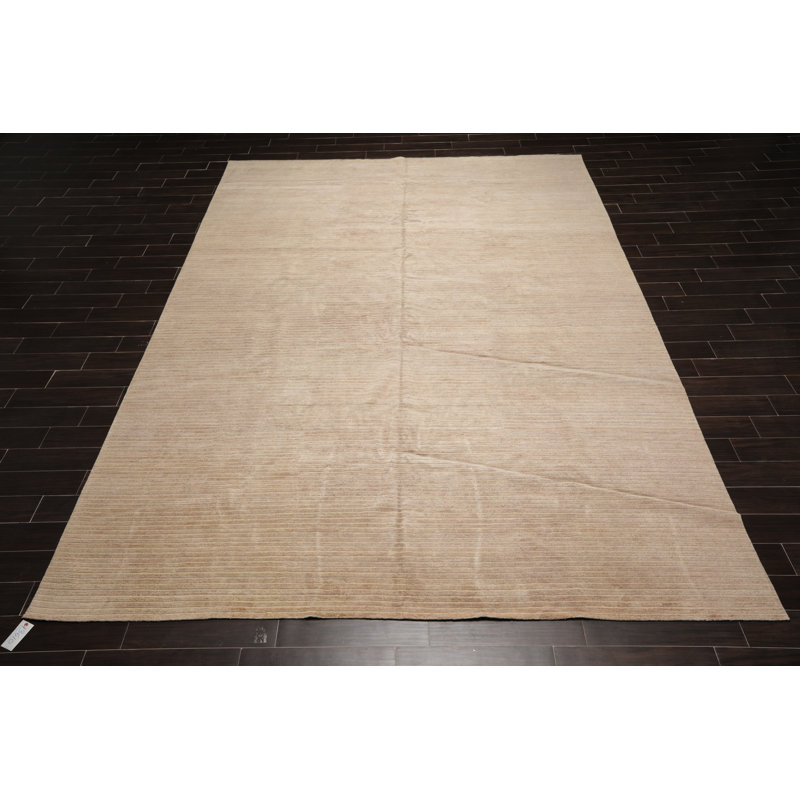 Leevicker One-of-a-Kind Rectangle 10' X 14' Hemp Area Rug in Beige