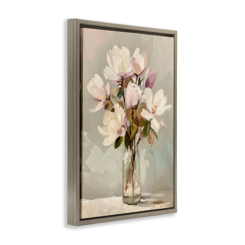 Cadre flottant Blossoming Floral Arrangement, design by Creative Studio, H 31 po x l 21 po, Cadre flottant orme Montalcino
