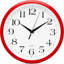 Horloge murale rouge de Bernhard