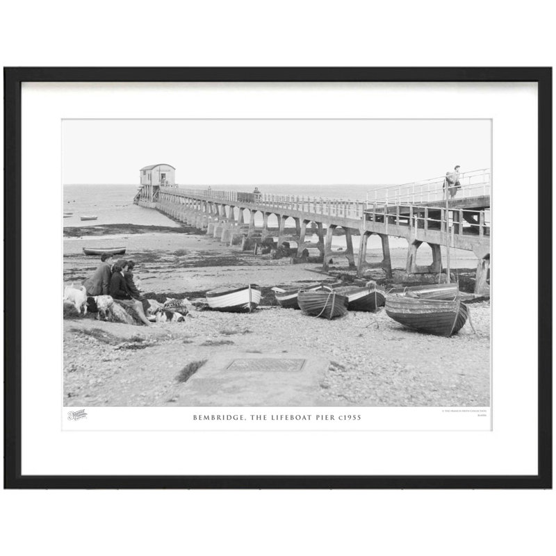 Bembridge, The Lifeboat Pier C1955 - Single Picture Frame Print, 45cm H x 60cm W x 2.3cm D