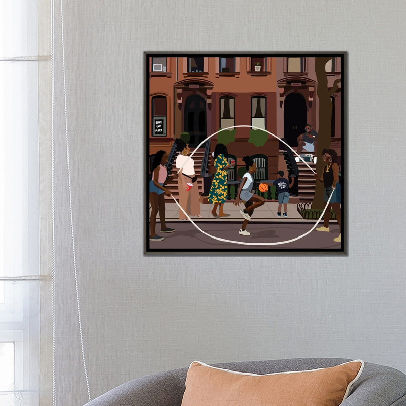 «Juneteenth» par Artpce, reproduction sur toile, H 37 po x l 37 po x P 1,5 po, Toile avec cadre flottant, Noir patiné