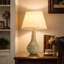 18 po Lampe de table moderne en céramique avec abat-jour en lin pour le salon de la chambre à coucher-130767105