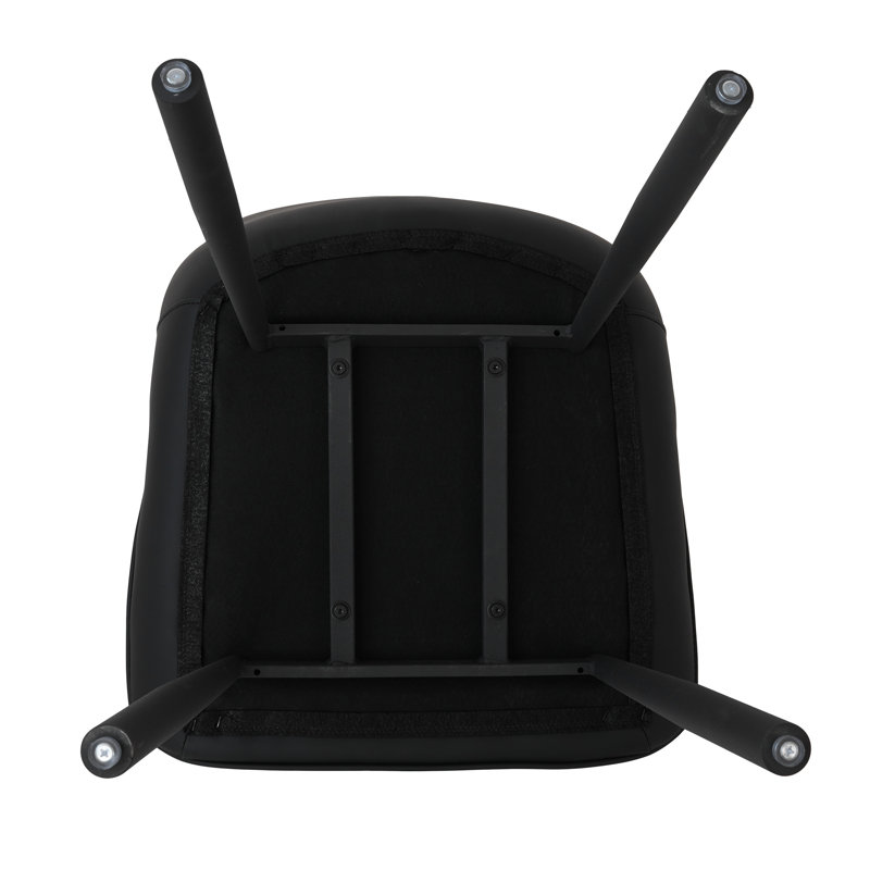 Chaise de salle à manger rembourrée Juvan, Noir