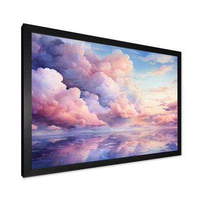 Art mural sur toile rose et bleu pastel III