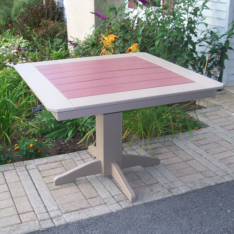 Table de salle à manger Nettie, Bois vieilli et cerisier, L 44 po x l 44 po