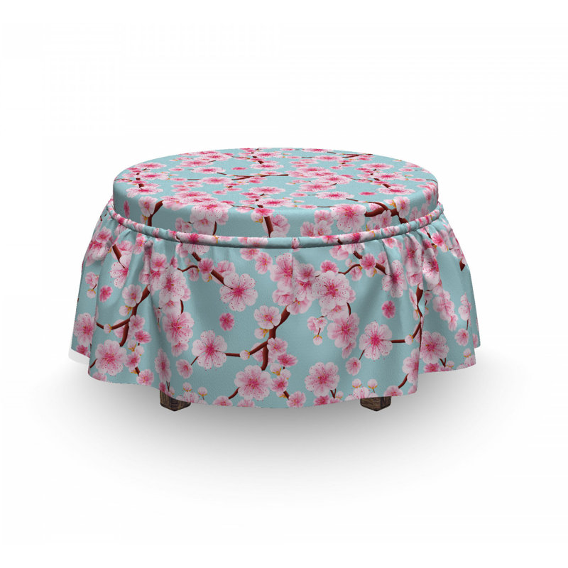 Ensemble de housse pour repose-pieds à coussin de boîte 2 pièces