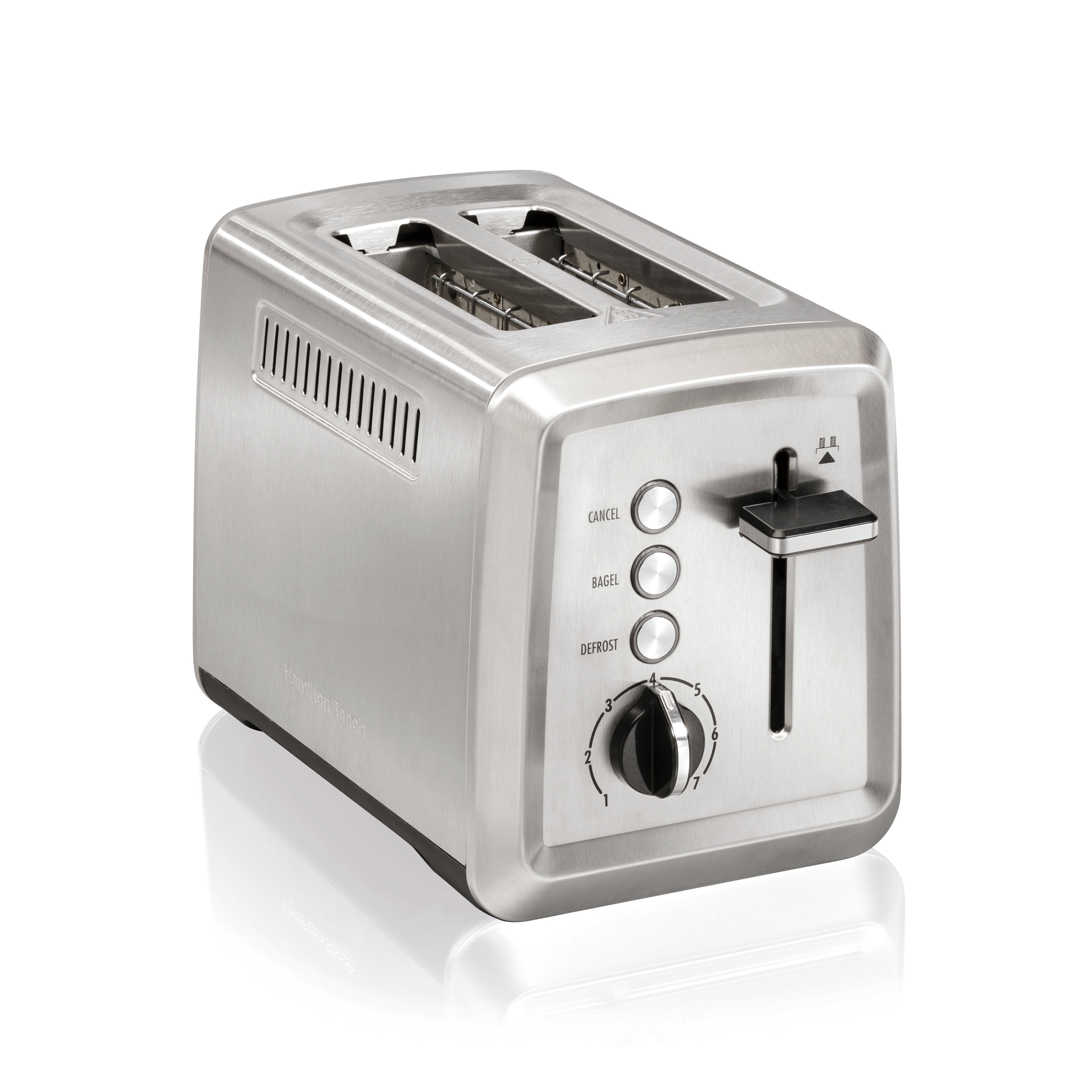 Hamilton Beach 4 Slice Toaster with Extra-Wide Slots, Bagel Setting, Toast  Boost, Slide-Out Crumb Tray, Auto-Shutoff & Cancel Button, Stainless Steel