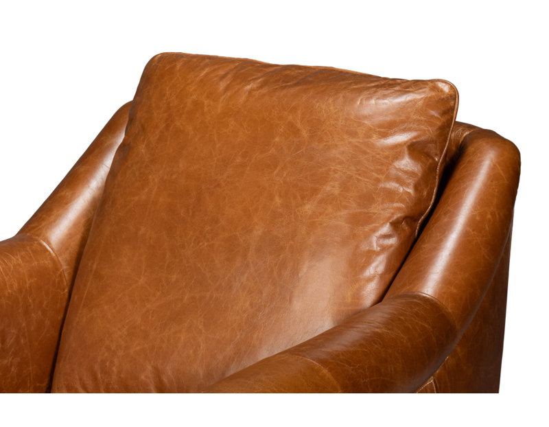 Vandike Club Chair, Light Brown