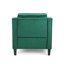 Fauteuil club en velours vert