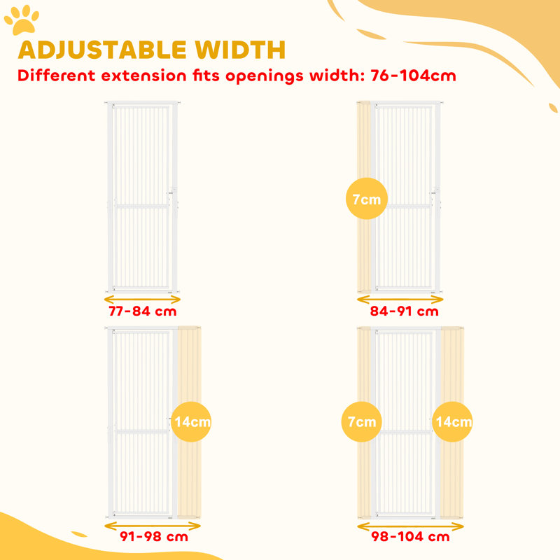 Steel, ABS Pressure Mounted Pet Gate
