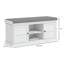 Banc à chaussures avec coussin, banc de rangement pour hall d'entrée avec siège rembourré, 2 armoires et tablette réglable pour couloir, salon, chambre à coucher HOMcom