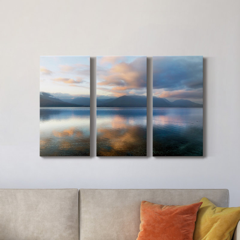 Magic Hour - ensemble de 3 photographies sur toile tendue, H 36 po x l 72 po x P 1 po