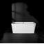 Edge 59" x 31-1/2" Freestanding Soaking Bathtub in Volcanic Limestone with Overflow Hole