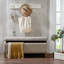 Banc de rangement en tissu