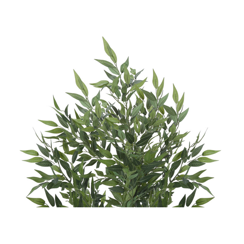 47 po de verdure artificielle d'intérieur - décor en pot noir