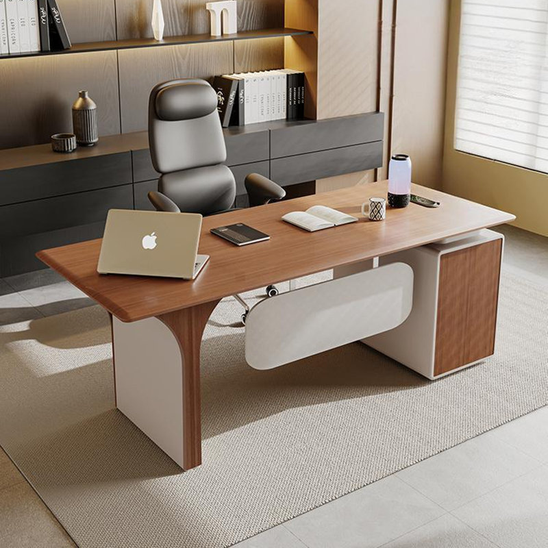 Bureau rectangulaire 62,99 "brun minimaliste, H 29,53 po x l 62,99 po x P 31,5 po