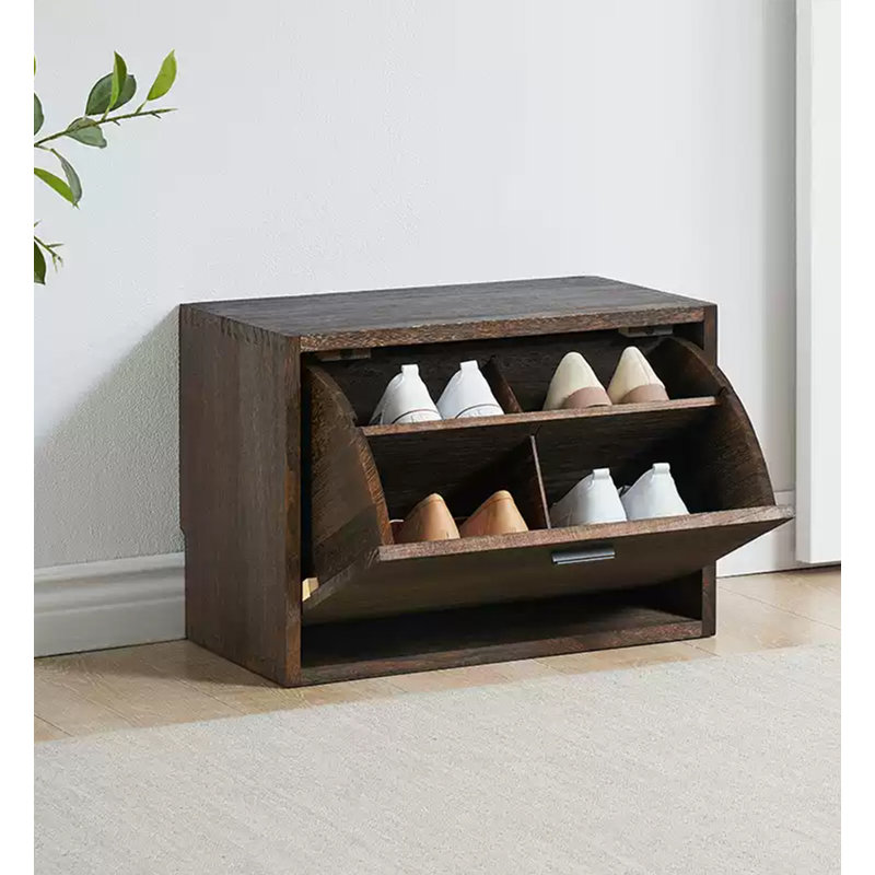 Banc de rangement pour chaussures en bois massif