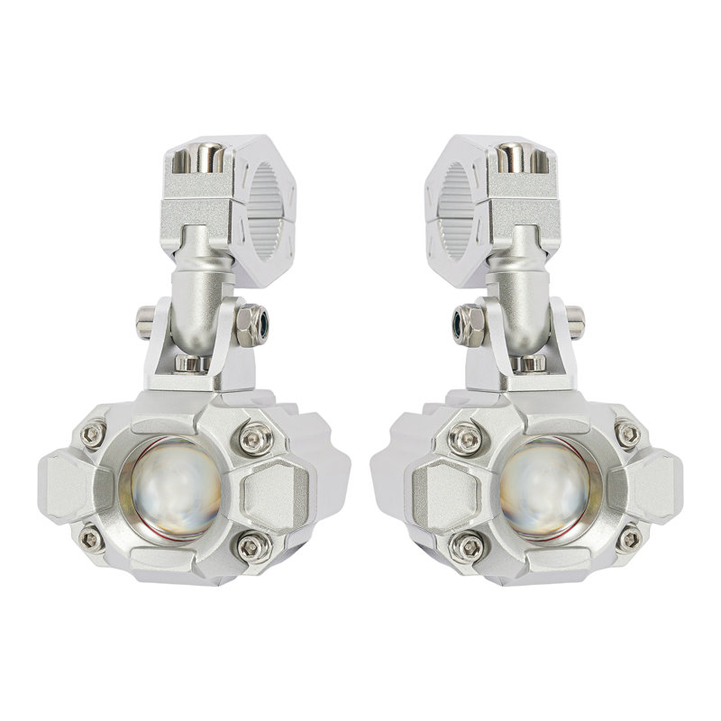 Ensemble de 2 lumières DEL pour motocyclette DEL, projecteurs auxiliaires 2800LM