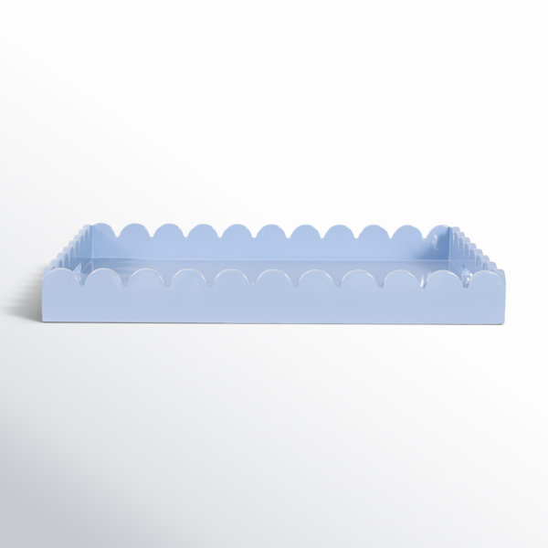 Birch LN Hindley Hand-Crafted Rectangular Scalloped Wood Tray