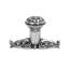 Acanthus small Rosette style knob with rope medium backplate in Chalice finish